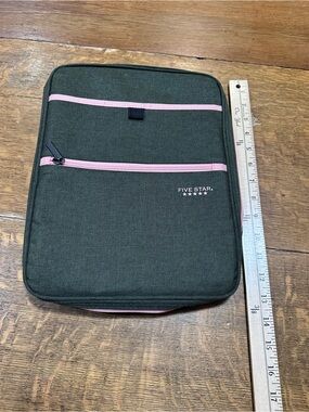 Five Star Accessory Pouch with Pink Accents